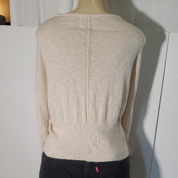 Anthropologie Charlie and Robin Beige Wool Cotton Alpaca Cardigan Size XL - Picture 5 of 15